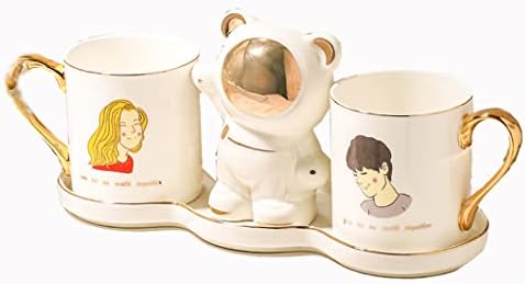 АЛИЗОНИКА бела вселенска мечка двојка за миење на устата чаша за плакнење чаша чаша за заби