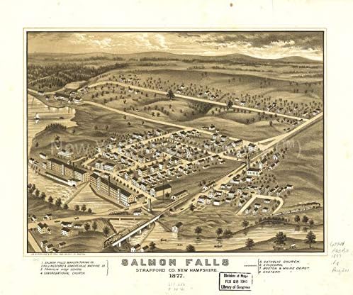 Мапа од 1877 година | Salemon Falls, Co. Co, New Hampshire 1877 | Newу Хемпшир | Ролинсфорд | Р.