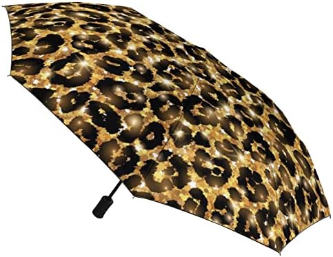 Леопард Сјајот 3 Пати Автоматски Отвори Затвори Анти-УВ Чадор Патување Чадор Преносни Летни Чадори