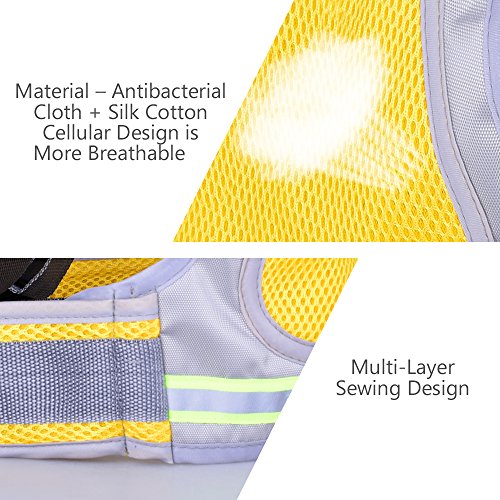 Безбедност на безбедност на мотоцикл од olолик Дете со 4 - во - 1 материјал за дишење на тока во жолта боја