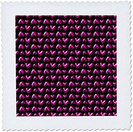 3дроза Симпатична Светло Розова Слика На Метал Нагоре И Надолу Срца Шема-Ватенка Квадрати