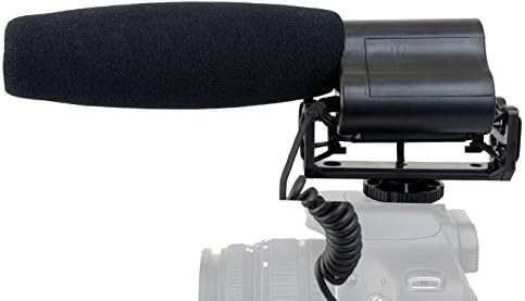 Стерео микрофон со ветерница и мртва мачка ветер муф за избрани модели на Samsung NX w/достапен приклучок за микрофон