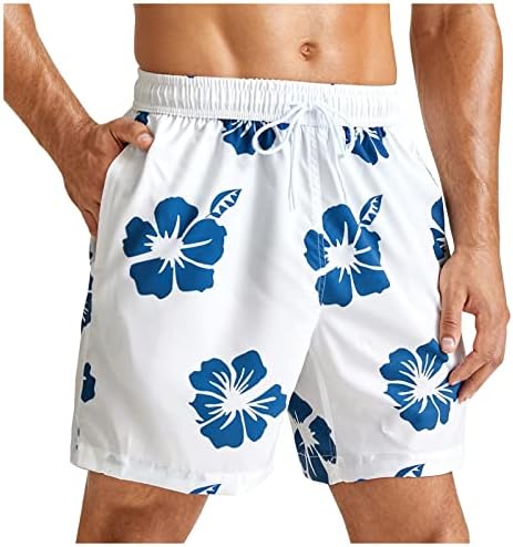 Мажи за пливање стебла за цвеќиња со цвеќиња со џебови Еластични шорцеви на плажа што сурфаат во панталони за пливање панталони