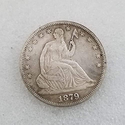 1879 Слобода Женска Стара Реплика Американска Комеморативна Монета Нециркулирана Залутан Никел Американска Морган Монета Задоволство Услуга