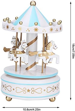 Музичка кутија, весела - рунда музичка кутија рингишпил подарок Божиќен свадба роденденски часовници за музички подарок декор