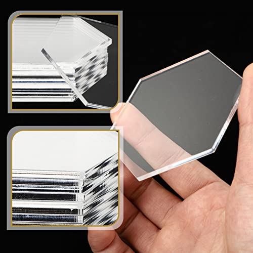 Didiseaon празни картички празни визит -картички хексагон акрилен пластичен лист чист лист DIY декорации табли за сликање, знаци и