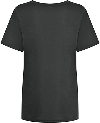 Графички маички за жени y2k Обичен гроздобер череп со кратки ракави, маица, преголема лабава екипа на еластични црни маички