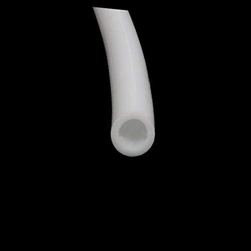 X-Dree 4mm x 6mm Dia High Temp отпорна на силиконска цевка црево гумена цевка бела 1 мм долга (4 mm x 6 mm de diámetro, Tubo de silicona