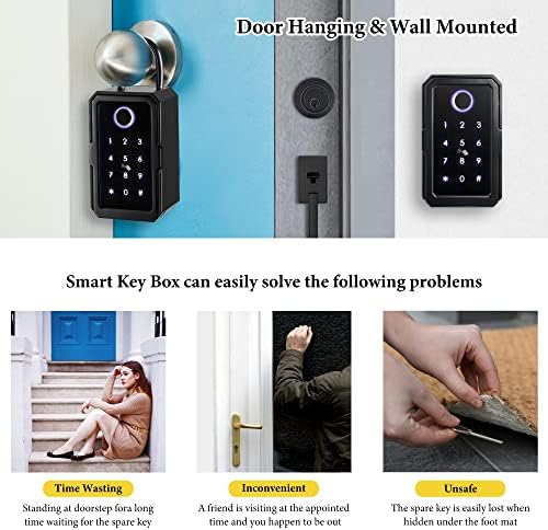 Кутија за заклучување на клучот, Дигитална кутија за заклучување на отпечатоци за заклучување на кутијата Bluetooth Bluetooth