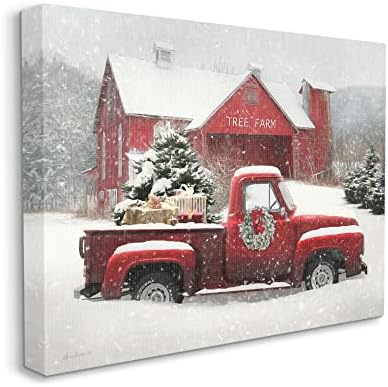 Ступел Индустрии Дрво Фарма Црвен Камион Зимски Снежни Бранови, Дизајн На Лори Деитер