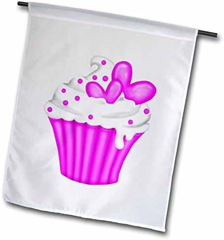 3дроза Симпатична Розова И Бела Кекс Со Срца Илустрација-Знамиња