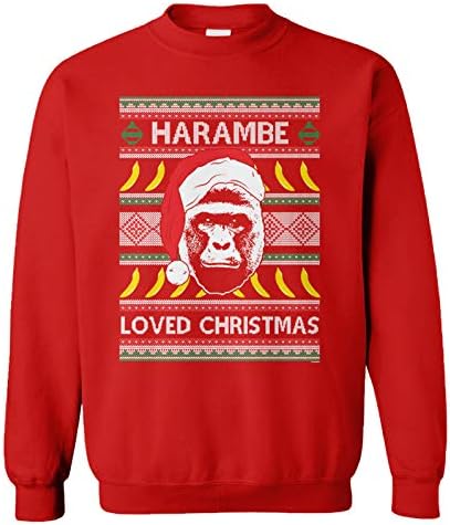 Харамбе го сакаше Божиќ - Rip Gorilla Meme Unisex Crewneck Sweatshirt