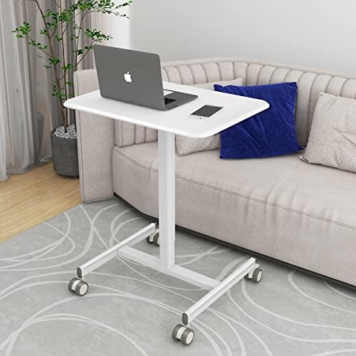 Dumos Мал постојан лаптоп биро за мобилни прирачник за стоење на стоењето прилагодлива домашна канцеларија Висина од 28,5 „до 42,7“ тркалање