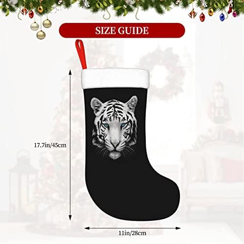 Божиќно-тигар Божиќно-тигар Божиќно порибување Божиќни празници за одмор камин виси чорап 18 инчи чорапи