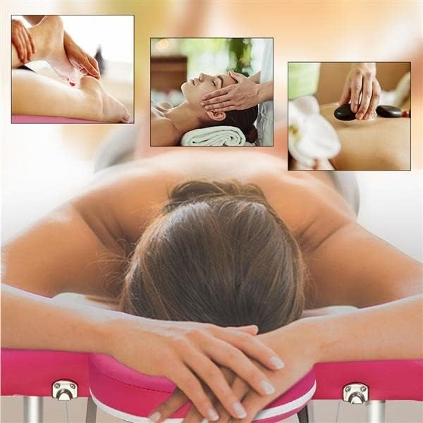 Стекнете маса за масажа за масажа 2 делови преклопување на преносни алуминиумски стапала за лице спа професионална опрема за убавина од
