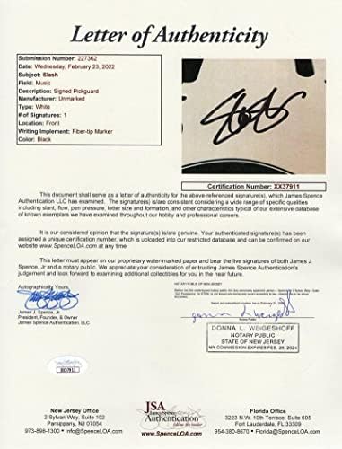 Slash потпишано автограм Fender Telecaster Electric Guitar W/ James Spence JSA Писмо за автентичност - Guns N 'Roses Guitar God, Апетит