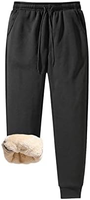 Подароци за машки панталони за него, машко термичко руно со големи димензии џемпери со џемпери за задебелување памук памучни панталони