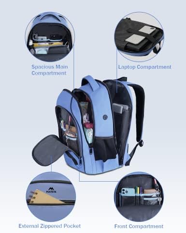 Ранец на Метаин Видендер, издржлив ранец за куфер со голем капацитет со каиш, голем ранец на лаптоп, отпорен на вода 17 -инчен