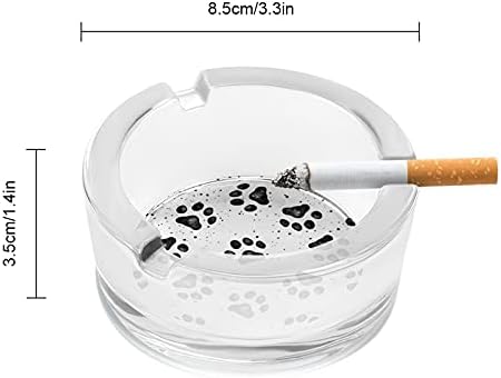 Кучиња шепи отпечатоци цигари пушачи стаклени пепелници за пепел за таблета за домашни таблети