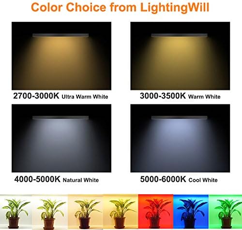 Lightingwill LED сценски светла IP67 водоотпорен CRI80 SMD3528 16.4FT 300LEDS Природа бела 4000K-4500K 60LEDS/M DC12V 24W 4.8W/M