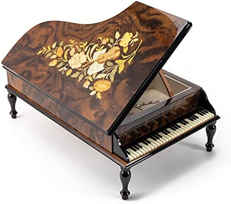 Рачно изработена музика со тон на дрво и цветно вметнување 36 Забелешка кутија за накит за пијано - воздух, Gigue
