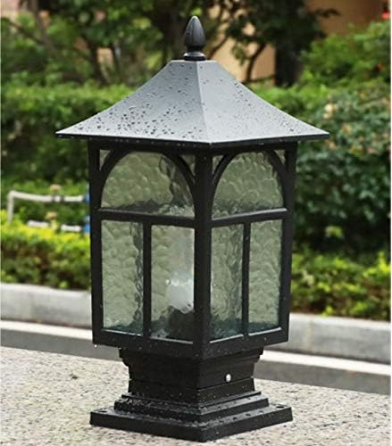 MJWDP Европски стил Пост глава ламба Вила на отворено пејзаж двор на дворна врата Пост ламба