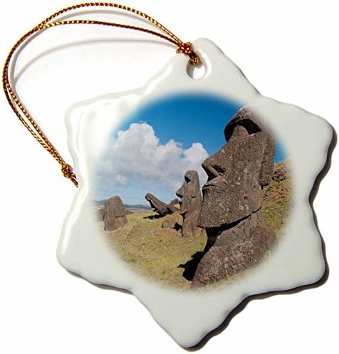 3DROSE CHILE, Велигденски остров, Rapa Nui NP, место на Рано Рараку Орнамент за снегулка на каменоломот, 3 “