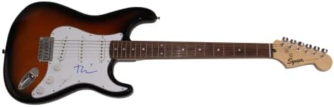 Tobey Maguire потпиша автограм со целосна големина Fender Stratocaster Електрична гитара Б/Jamesејмс Спенс Писмо за автентичност JSA COA-Оригиналниот