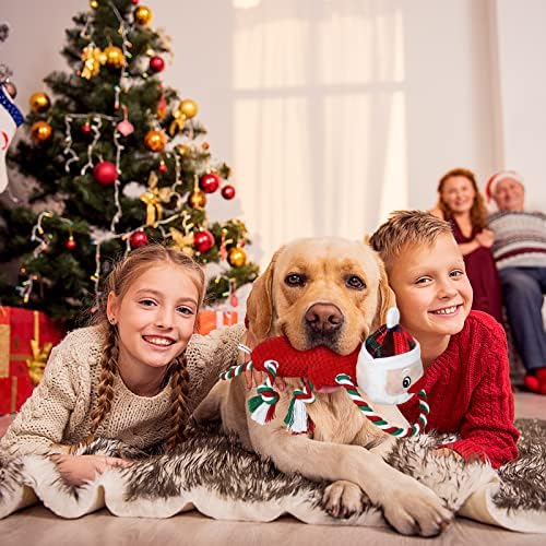 Божиќни Пискливи Играчки За Кучиња, Плишани Играчки За Џвакање, Издржливи Интерактивни Играчки За Кучиња За Кученца, Мали, Средни