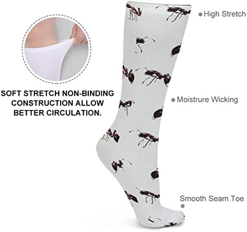 Плевел Реални Мравки Дебели Чорапи Новина Смешно Печатење Графички Секојдневни Чорапи Со Топла Средна Цевка За Зима