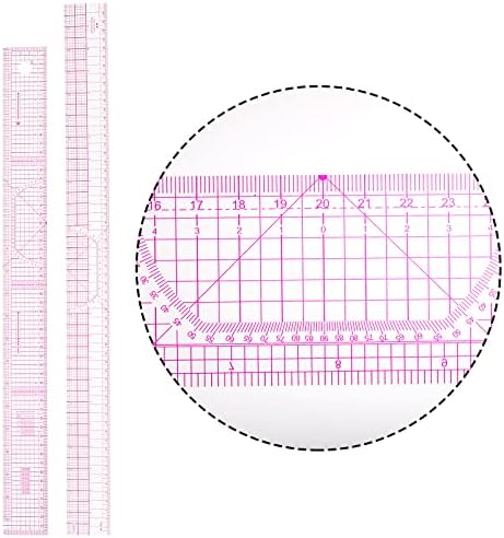 Soujoy 15 парчиња чиста метрика за шиење владетел, сет на француски крива за правење модели, алатка за цртање за сечење на DIY за шиење