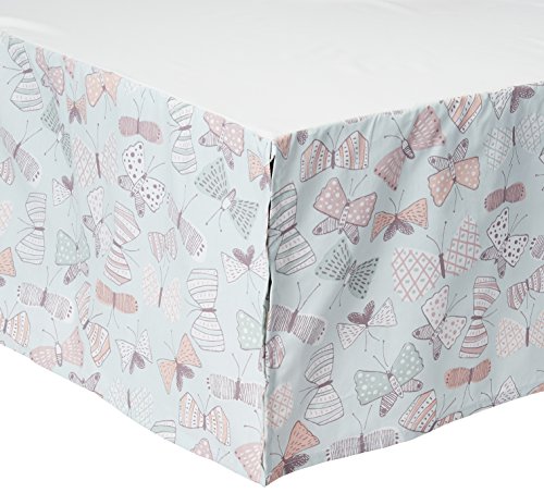 LellStudio Arden Butterfly Print Crib Здолниште, Виолетова/Пинк/Греј