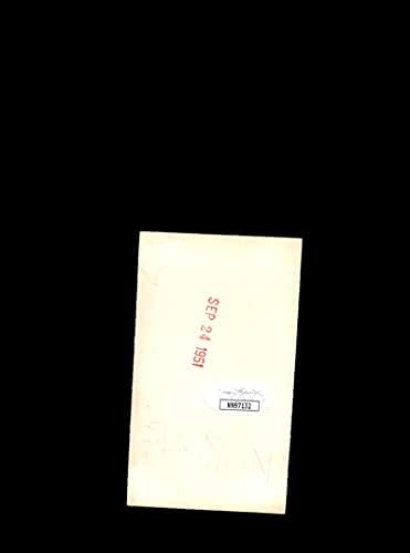 Вик Раши ЈСА Коа потпиша Гроздобер 3x4 1951 Оригинален Newујорк Јанки Фото Аутограф