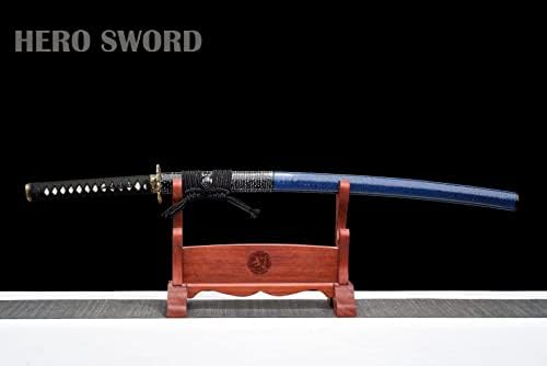 Херој меч 2023 Нов рачно изработен Хитсура Хамон Клеј календ Т10 челик катана меч вистински брич остри самурај меч Традиционално јапонско