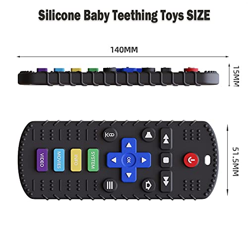 Силиконски играчки за заби за бебиња, играчки за заби за бебиња во текот на 6 месеци, играчки за џвакање на силикони за бебиња ， далечински управувач