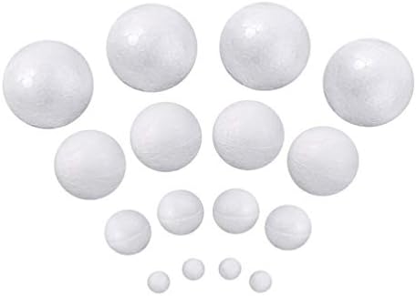 Toyvian бела топчиња од пена, 10 парчиња полистирен занаетчиски топки занаетчиски топки од пена за декорација на забави за занаетчиска