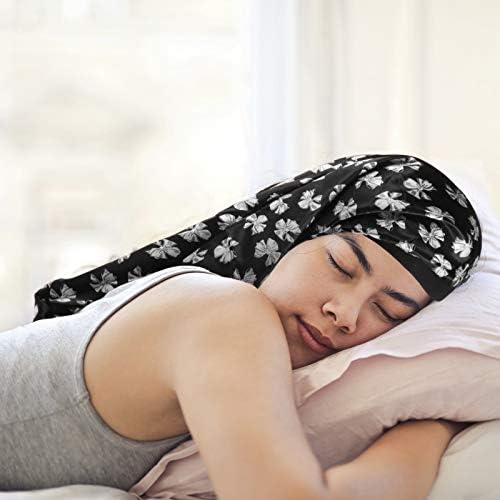 Doitool за спиење капа за коса 5 парчиња долги ноќни капаци со висока еластичност капачиња за спиење деколитна алатка за заштита