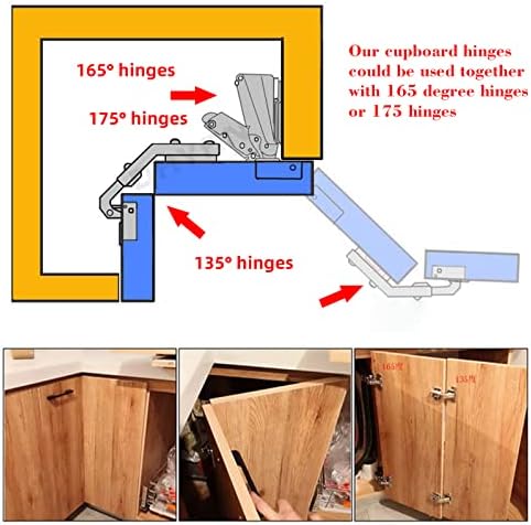 Tambee 135 степени агол шарки кујнски кабинет шарки за шкафови за шарки на вратите од кабинетот