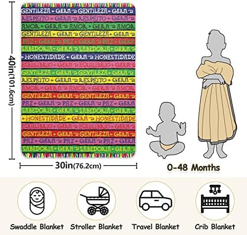 Swaddle Clain Portugueseубезно kindубезност Почитува памучно ќебе за новороденчиња, примање ќебе, лесен меко залепено ќебе за