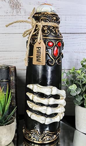 Подарок за еброс Вика окултно вештерство злото предводено светло декоративно шише со напивки со рацете на скелети и граници на златни