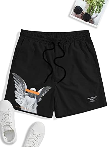 Gorgglitter Men's Casual Drawring Shaist Shorts Shorts Graphic Gym Shorts Shustics Shustics