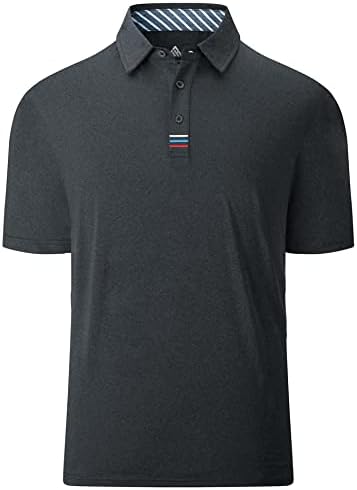 Lldress Mens Polo кошули со долги ракави и кратки ракави Обични голф влага се суши катјонска кошула