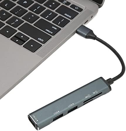 PLLLAAOO USB C Центар, USB Центар, USB Адаптер, USB3. 0 Центар 5 во 1 Мултипорт Алуминиумска Легура Случај, Пренослив Мини Сплитер За