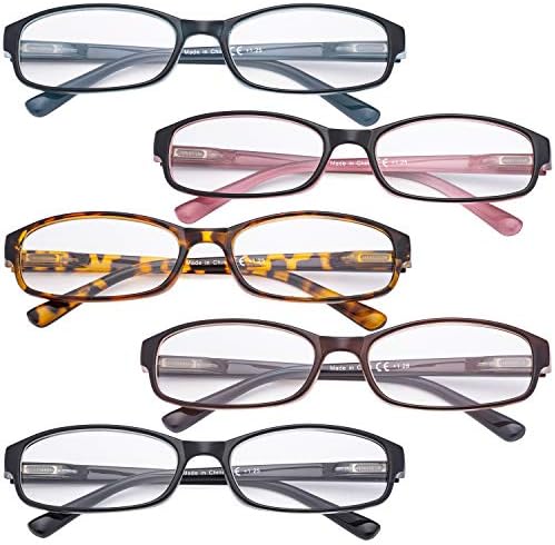 Чесблу Дами Очила За Читање 5 Пара Модни Очила За Читање Со Пролетна Шарка За Жени