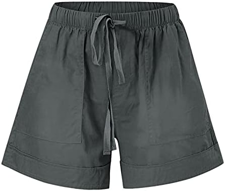 iopqo панталони шорцеви сплит жени лабави џебни влечења на половината удобна еластична обична панталона велосипедски шорцеви жени