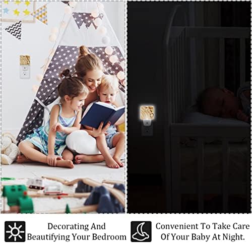 Летни школки предводени ноќни светло, детски ноќни светла за приклучок за спална соба во wallидна ноќна ламба прилагодлива осветленост