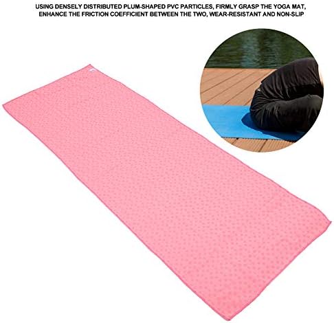 Јога крпа не лизга мека јога мат пешкир, не -лизгање топла јога крпа анти -лизгање вафла текстура, апсорбирачки микрофибер микрофибер