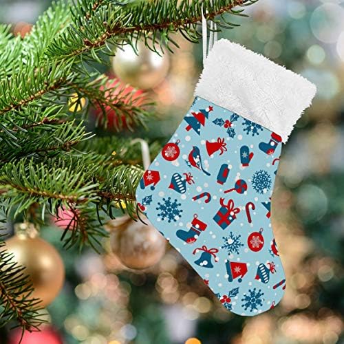 Алаза Божиќни чорапи Божиќни снегулки Класични персонализирани мали декорации за порибување за семејни сезонски празници за