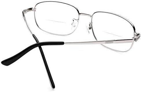 Наикомли метална рамка Бифокално читање очила мажи жени удобни читатели бифокални очила