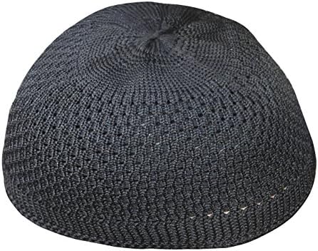 Thekufi® обичен црн отворен ткаенина најлонска голема стрипи куфи капа на череп капаче гравче